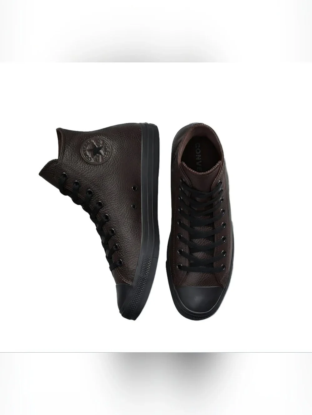 Classic High-Top Men's Leather Sneaker - Dark Brown